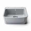 Fregadero rectangular de cocina en color gris dimensiones 80 x 50 x 25 cm